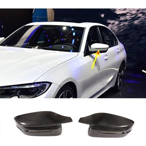 For BMW 3 Series G20 G21 G28 19-22 Real Carbon Fiber Car Rearview Mirror Cover Mirror housing Trim Car Accessories (Replacement