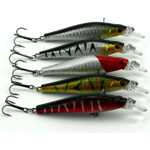 HENGJIA 10PCS Pesca isca artificial 3d fishing lure 8CM-8.5G peche Swim bait fishing Tackle 2016 japan lure fishing Wobbler