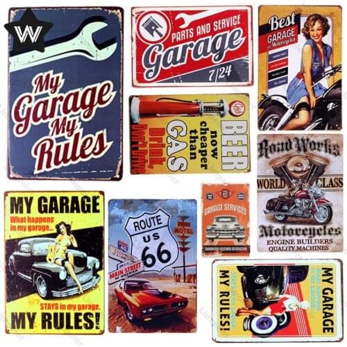 Hot Rod Hell Metal Sign Tin Plaque Garage Metal Poster Tin Sign Vintage Wall Sticker Metal Plate Retro Metal Sign Man Cave Decor