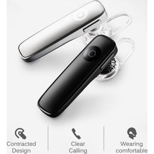 M165 Mini Bluetooth Earphone Stereo Bass Bluetooth Headset Handsfree Earloop Wireless Earpiece With Mic For All Smart Phones