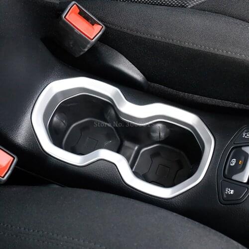 For Jeep Renegade 2017 2016-2014 ABS Matte Cup Holder Water Bottle Frame Decoration Cover Trim Inner Accessories Car Styling