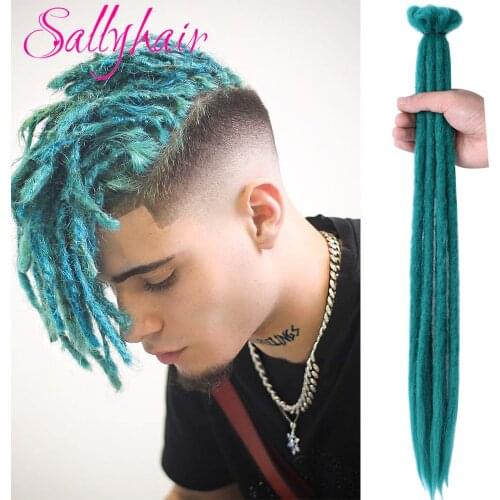 Sallyhair Soft Handmade Dreadlock Crochet Braiding Hair Extensions Colored Synthetic Braids Hair Dreadlocks Faux Locs Dread Locs