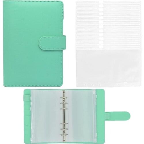 A6 Binder Pockets,Can Be Filled with 6 Round Binder Sets, Suitable for Personal Planning Notepads, Budget Binders