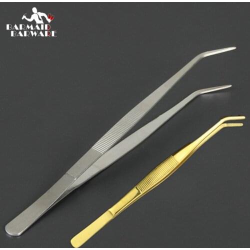 14/16/18/20/25/30cm Kitchen Cooking Medical Tweezer Tong With Comfortable Ridged Handle,for Medical,Kitchen Bar Accessory