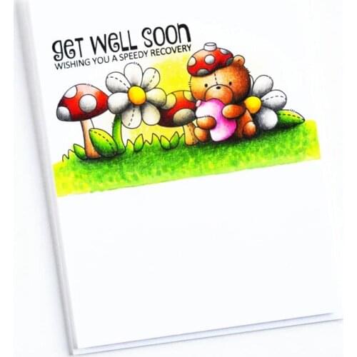 "Get Well" Wishes 2020 Metal Cutting Dies And Coordinating Stamp For Scrapbooking Craft Die Cut Card Making Embossing Stencil