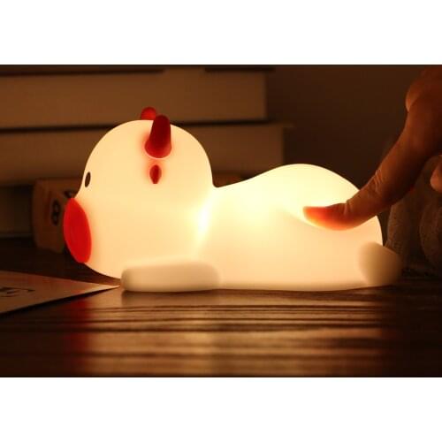 Silicone Night Light Rechargeable Colorful Patting Light Sleeping Night Light Emergency Lamp