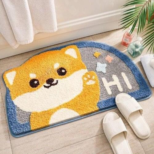 Nordic Carpet Area Rugs Funny Bathroom Bedroom Floor Rainbow Mats Welcome Doormat Home Decoration Cute Animal Bathroom Rug