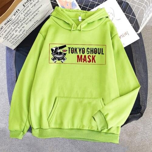 Tokyo ghoul MASK hoodie Long Sleeve Hooded unisex Sweatshirt animel Hoodie Casual Hoodies Sportswear kawaii clothing aesthetic