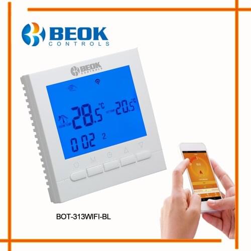 Beok Smart Wifi Temperature Controller For Gas Bolier Room Underfloor Heating Thermostat Programmable LCD Screen BOT313WIFI
