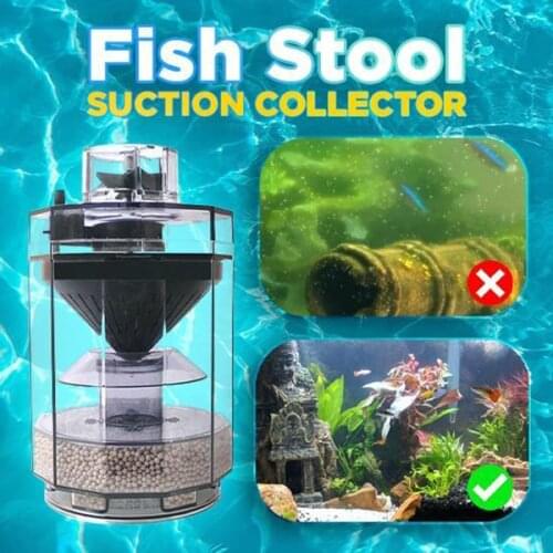 Fish Stool Suction Collector for Fish Tank Automatic Fish Fecal Filter Increase Oxygen & Cleaning Aquarium 16*9cm D1