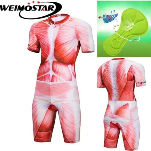 WEIMOSTAR Men Cycling Jersey Ropa ciclismo Cycling Clothing downhill jersey muscle Cycling Clothing MTB One Piece