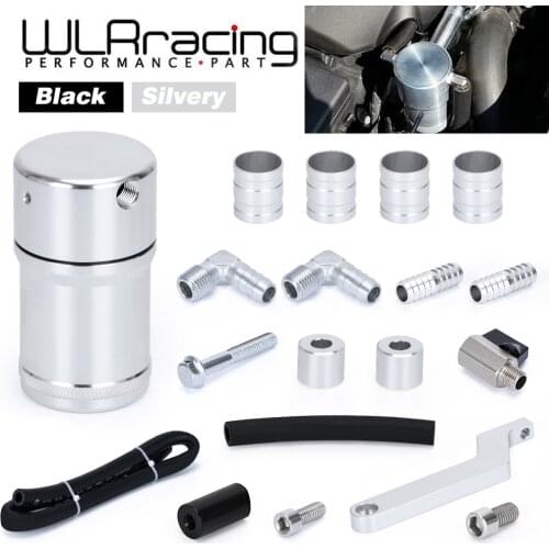 WLR - 0.18L Aluminum Oil Catch Can Tank With Baffle Plate For Dodge Ram 1500 2500 3500 5.7L 6.4L HEMI 2009-2019 WLR-OTK02