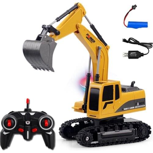2.4Ghz 6 Channel 1:24 Remote Contorl Excavator Toy RC Alloy And Engineering Car Excavator Gift Plastic For Kids Toy H9J5