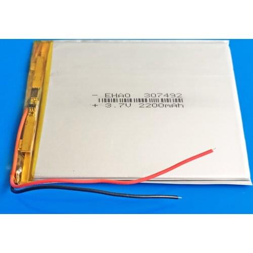 3.7V 2200mAh lipo polymer lithium Rechargeable battery for MP3 GPS navigator speaker DVD power bank Tablet PC Laptop 307492