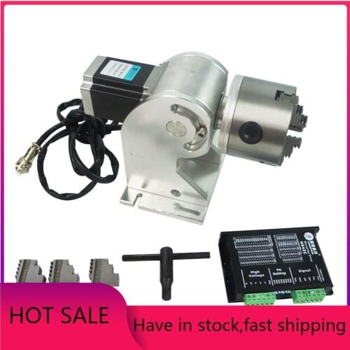 3 Claws Rotary Axis 80mm 4th Axis for Fiber Laser Making Machine