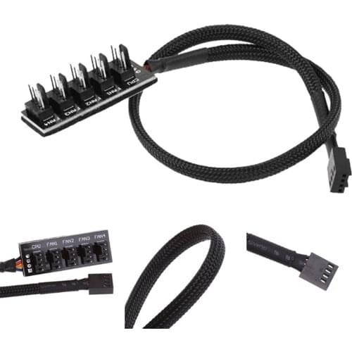 39.5cm 1 to 5 4-pins Molex TX4 PWM CPU Cooler / Case / Chasis Cooling Fan Power Cable Hub Splitter Adapter