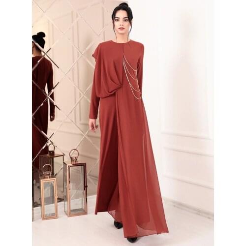 Abaya Dubai Muslim Fashion Dress Women Moroccan Caftan Evening Dresses Elegant Islamic Clothing 2021 Eid Mubarak Djellaba Femme