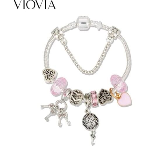 VIOVIA Accessories for Bracelet Beads With Key for Jewelry Making for Women Original Bracelets Custom Made Women Jewelry B19057