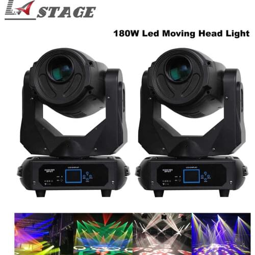 Free Shipping 2pcs/Lot New High Brigh 180W Led Moving Head Light Super Smooth Gobo Effect/3 Facet Prism/5 Facet Prism Frost Lens