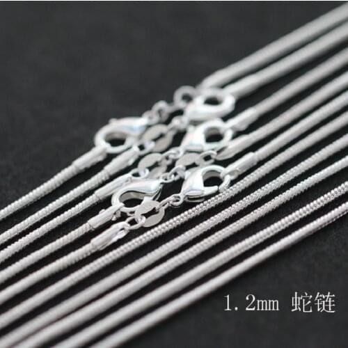 Wholesale Price 10pcs/lot Snake Chain Necklaces Pendant 925 Sterling Silver Women Men Classic Jewelry