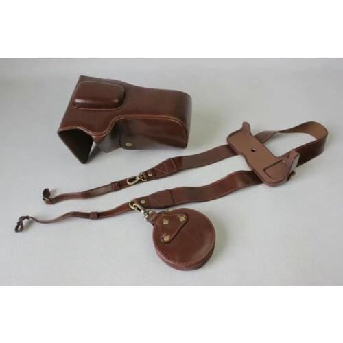 Deluxe Edition PU Leather Camera Case Cover w/ Storage Case For DSLR Nikon D810 D800 (24-70mm) Lens Bag With Battery Opening