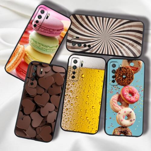 Chocolate Coffee TPU Case For Huawei P40 Lite E P40 P30 P20 Pro Lite Y5P Y7P Y8P 2020 Y7A Y6S Y9S Case Cover Silicone Soft Coque