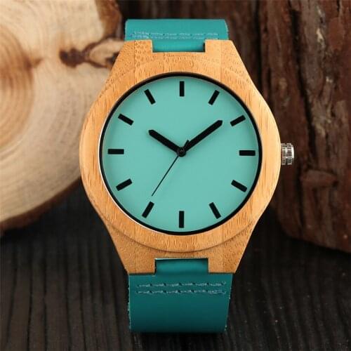 Wood Watches for Men Women Quartz Genuine Leather Wristwatch 12-Hours Scale Design Mens Wooden Watch reloj masculino Top Gifts