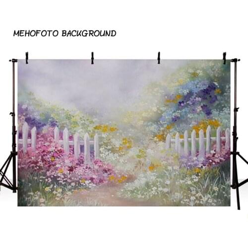 Photography Backdrop Oil Painting Style Spring Pink Flower Newborn Backdrop Baby Shower Decorations Photocall Background Props