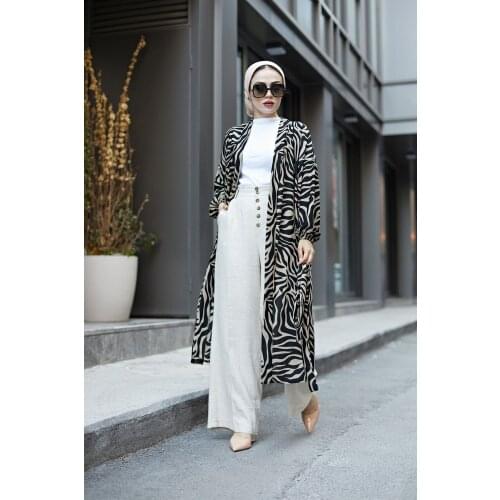 Patterned Kimono 8889-7 hijab clothing hijap turkey dubai new season