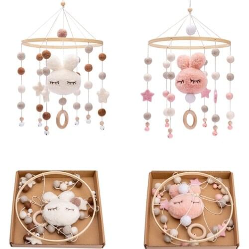 Newborn Bed Bell Baby Rattles Crib Mobiles Activity Play Gym Toy for 0-12 Months Cart Accessories