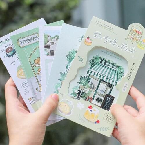 4Pcs Diary Sticker Hand Book DIY Material Embellishment Stickers Japan Style Notebook Album Washi Paper-Sticker School Supplies