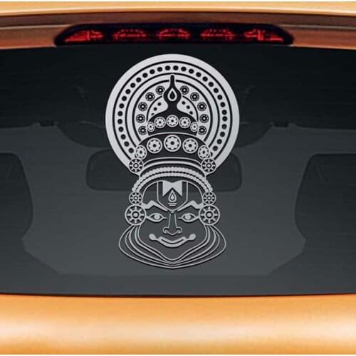 Kathakali Face Car Rear Glass Sticker Art Buddha Head Murals Cars Decal Vinyl Auto Decoration Wallpapers L1209