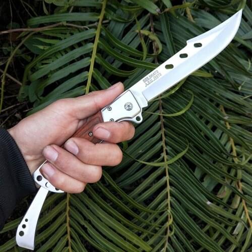 Outdoor Tactical Camping Hunting Survival Pocket Folding Knife 8Cr13Mov Blade Wood Handle Rescue Utility Military Tools Knives