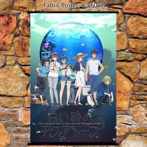 Anime Poster The Aquatope on White Sand Misakino Kukuru Miyazawa Fuuka Wall Scroll Home Decoration art picture 60x40cm