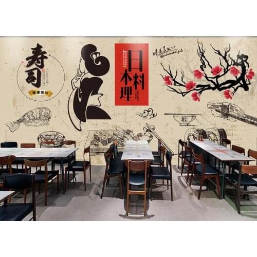 Custom wallpaper mural japanese cuisine japanese restaurant background wall