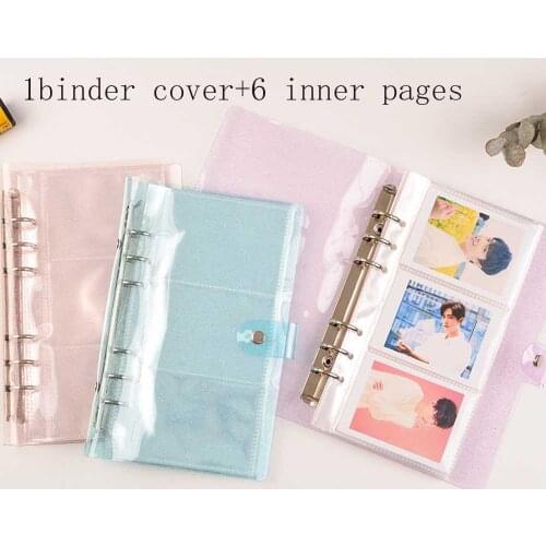 A6 Transparent Loose Leaf Binder Notebook Inner Core Cover Note Book Journal Planner Office Stationery Supplies