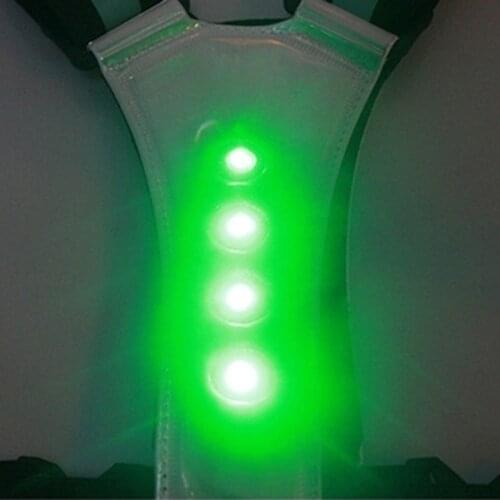 High Visibility Adjustable LED Reflective Vest Safety Straps Cycling Running