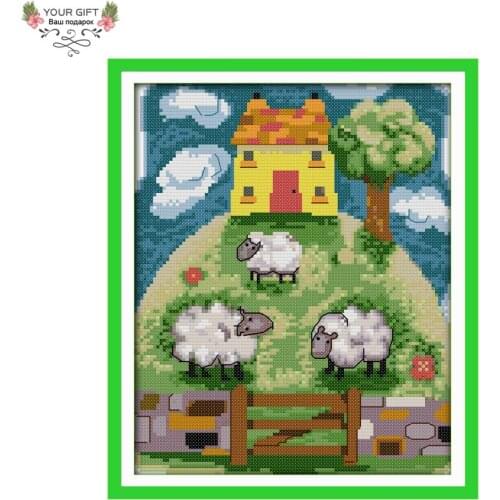 Your Gift F547 14CT 11CT Counted and Stamped Home Decoration Fantasy Pasture Needlework Needlepoint Embroidery Cross Stitch kits