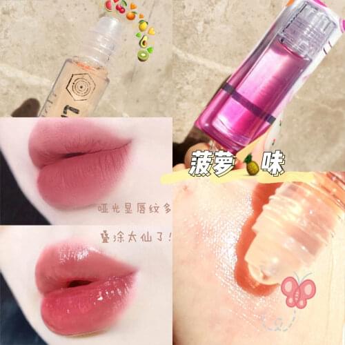 Moisture lipstick oil transparent colors reduce lip lines fruit smell long lasting soft lips jelly lip gloss AC243