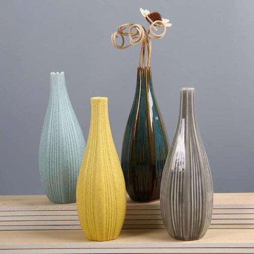 High temperature ceramic vase crafts creative home decoration ornaments floral countertop vases Exterior garden decoration