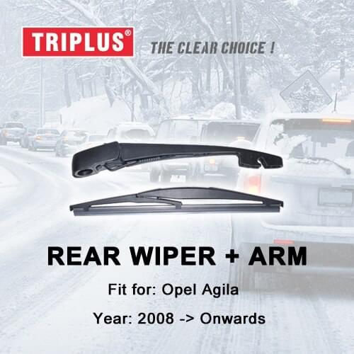 Rear Wiper Arm with Blade for Opel Agila B (2008-Onwards) 1pc 10" 250mm,Rear Wiper Arm & Rear Wiper Blades Vauxhall Agila MK2