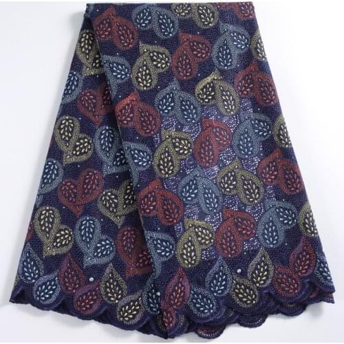 Zhenguiru 2021 Cotton Swiss Voile Fabric Beautiful Embroidery African Fabric Mesh Nigerian Fabric For Women Wedding Party A2234