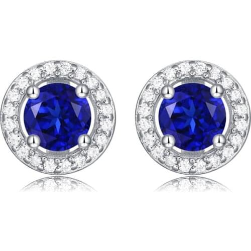 2021 womens shining and exquisite S925 Sapphire Blue Earrings banquet engagement anniversary womens jewelry