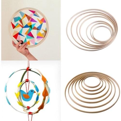 1PC DIY Sewing Tool Round Wooden Embroidery Hoops Frame Set Bamboo Rings Cross Stich Home Decoration Craft Hoop Decoration Tool