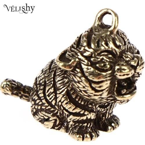 1PCS Fashion Keychain Brass Cartoon Little Tiger Keychain Pendant Zodiac Tiger Small Pendant