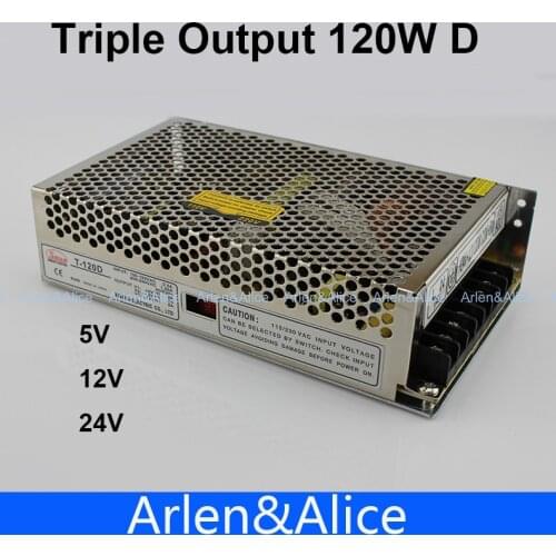 120W D Triple output 5V 12V 24V Switching power supply smps AC to DC SMPS