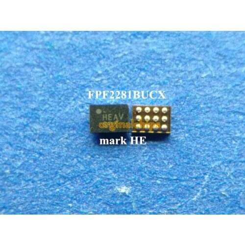 3pcs-20pcs FPF2281BUCX FPF2281 HEAB HEDU mark HE 12pin charging protection ic for Cell phone