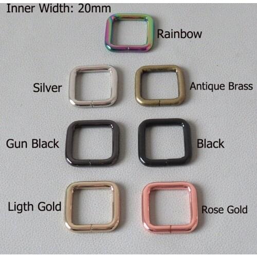 50Pcs/Lot Wholesale 20mm Straps Metal Buckle Ring For Bag Backpack Accessory Belt Loop Hardware Dog Leash Leads Garment Clasp