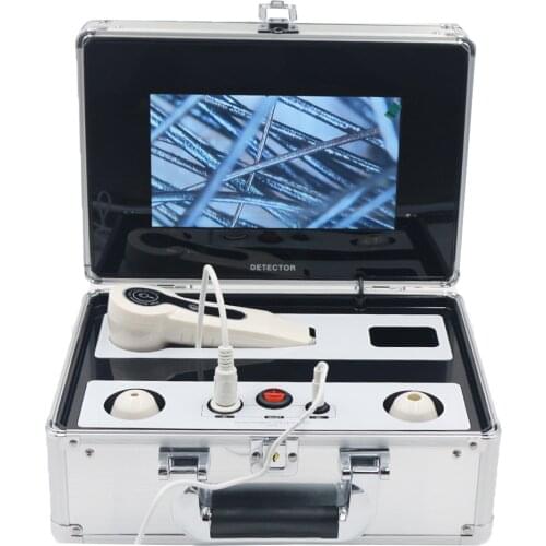 9 inch LCD Skin & Hair Analyzer Detector Digital Microscope Magnifier Skin Hair Blackhead Follicle Scalp Detector 50X-200X