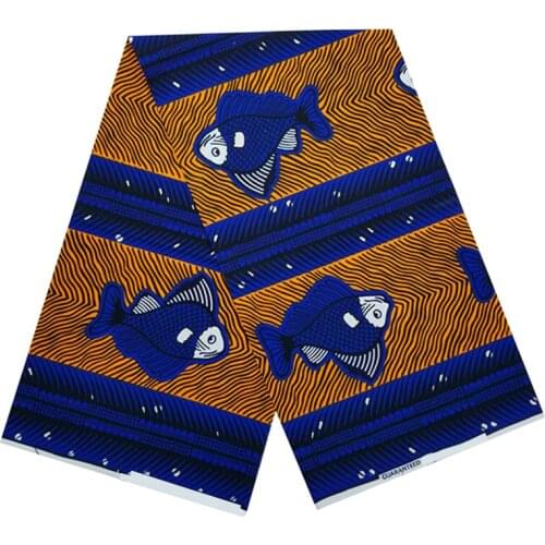 Ankara Afircan Wax Dyed Printed Cotton Fabric 100%Soft Breathable Nigerian Style Sewing Material For Dress By The Yards V-L 8-01